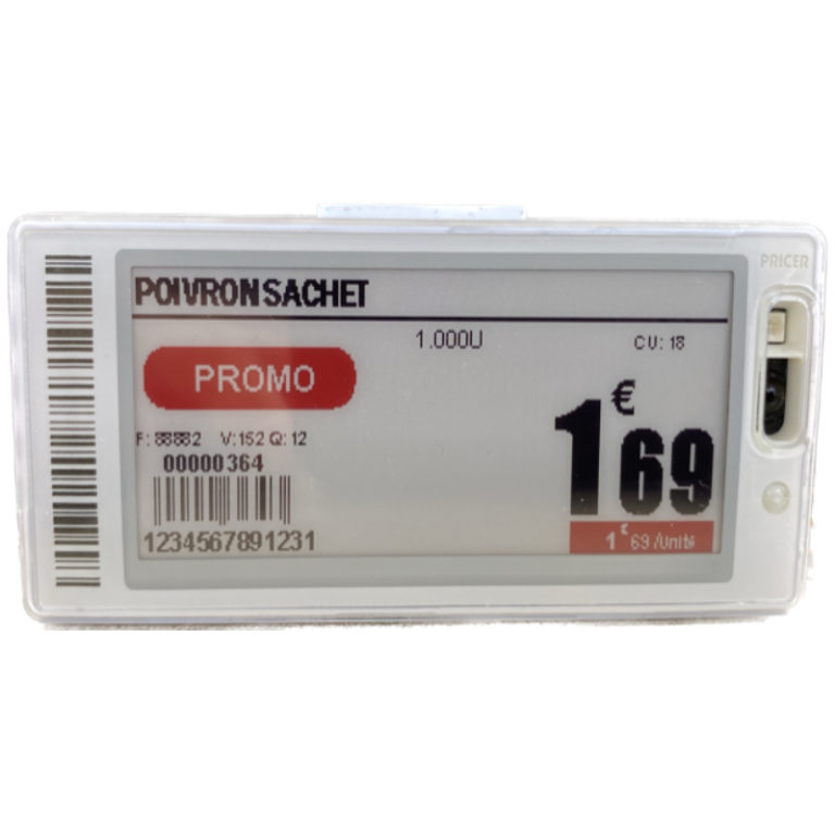 Etiquette électronique de Gondole SmartTAG HD Yellow Taille L (pack de 25) IR2S